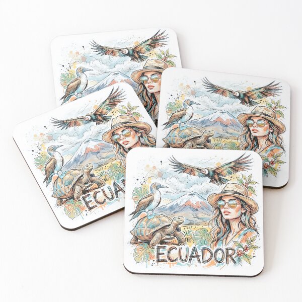 Item preview, Ecuador Wildlife Travel Watercolor Art designed and sold by EdwinkOne.
