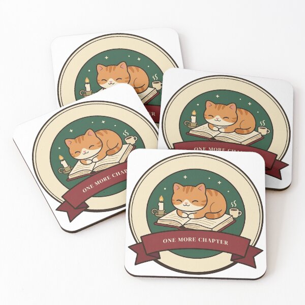 Item preview, One More Chapter Sleeping Cat Vintage Badge designed and sold by SinceLoveCo.