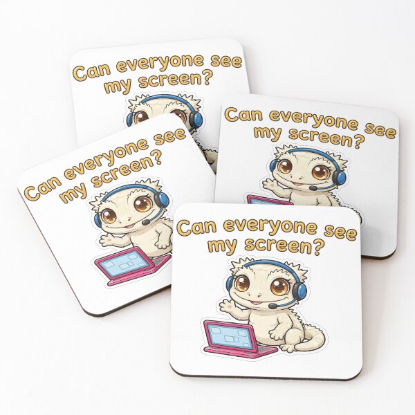 Item preview, Can Everyone See My Screen Funny Crested Gecko Video Call Sticker designed and sold by LunaAdventurer.