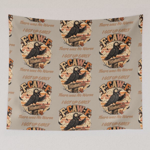 Item preview, I Got Up Early There Was No Worm - Funny Crow Vintage Design designed and sold by Szpaku desart .