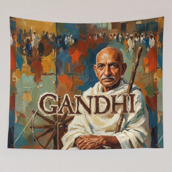 Item preview, Gandhi Biographical Drama Fine Art Tribute designed and sold by Art's Diner.