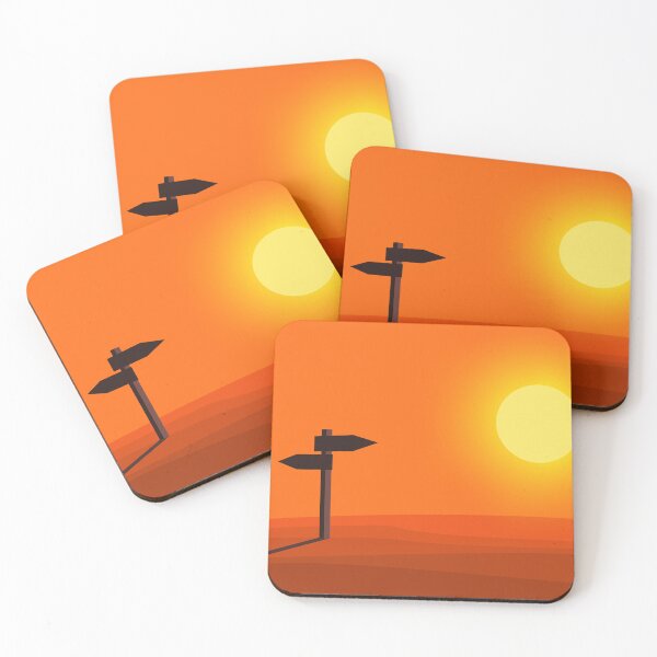 Item preview, Minimalist Desert Sunset with Crossroads Signpost By TheArtisticJump designed and sold by  TheArtisticJump .