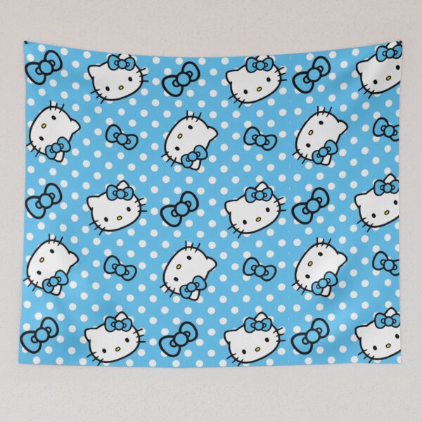 Item preview, Cute Sky Blue Hello Kitty Polka Dot Pattern designed and sold by iloveyourcupid.