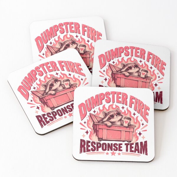 Item preview, Dumpster Fire Response Team Funny Raccoon Meme Chaos Humor designed and sold by JasonStars123.