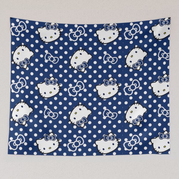Item preview, Cute Navy Blue Hello Kitty Polka Dot Pattern designed and sold by iloveyourcupid.