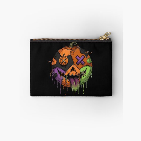 Item preview, Patchwork Scary Pumpkin Halloween Stitched Face Design designed and sold by Retro Whiskers.