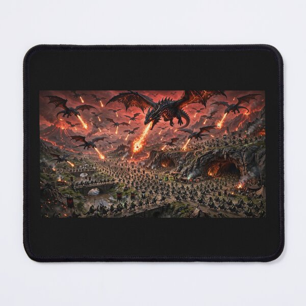 Item preview, Dragon Swarm Burning Orc Army - Epic Dark Fantasy Battle designed and sold by BibdeThaisArt.