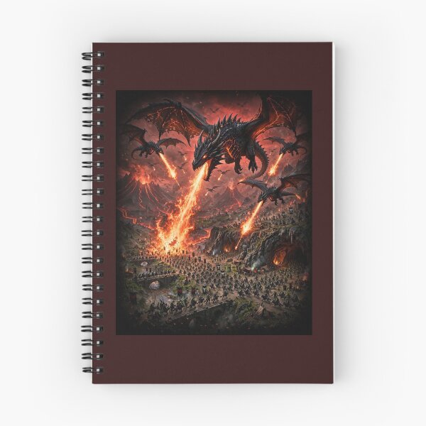 Item preview, Dragon Swarm Burning Orc Army - Epic Dark Fantasy Battle designed and sold by BibdeThaisArt.