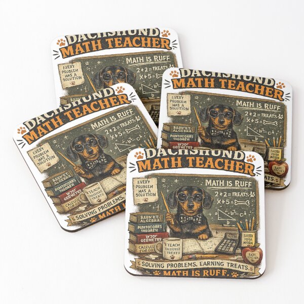 Item preview, Dachshund Math Teacher Funny Dog designed and sold by vitotheking.