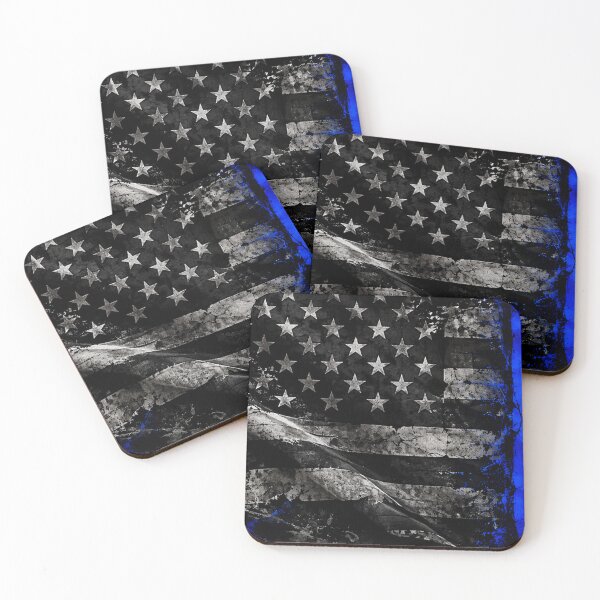 Item preview, Thin Blue Line American Flag | Back the Blue Law Enforcement Tribute designed and sold by Fei Long Design Hub.