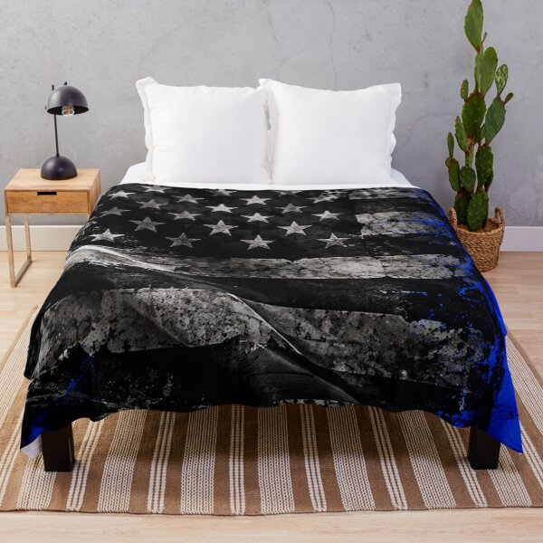Item preview, Thin Blue Line American Flag | Back the Blue Law Enforcement Tribute designed and sold by Fei Long Design Hub.