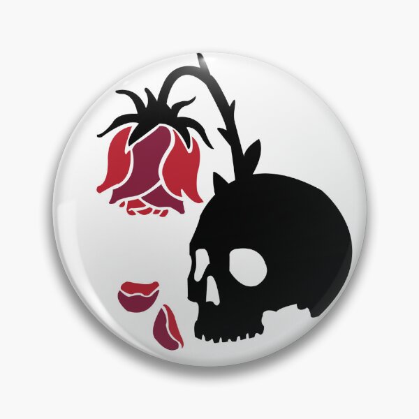 Item preview, Skull With Wilted Flower  designed and sold by BG DESIGN ILLUSTRATIONS.