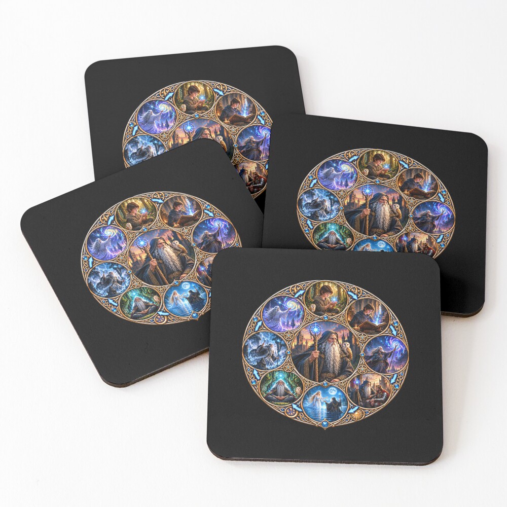 Item preview, Coasters (Set of 4) designed and sold by RabidMoonCrafts.