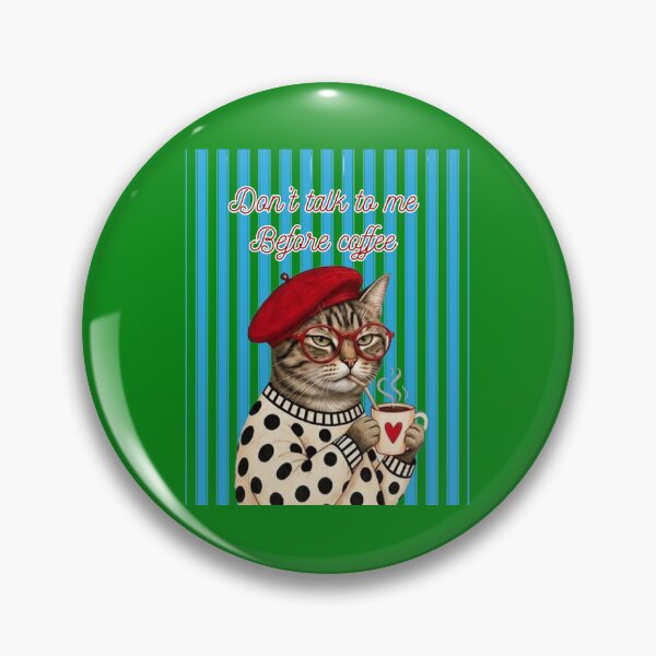 Item preview, Funny Grumpy Cat Before Coffee Retro Aesthetic designed and sold by Soft Strength Studio.