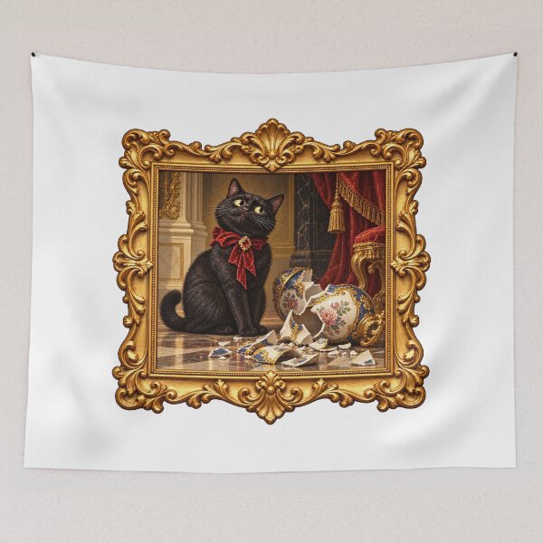 Item preview, The Great Vase Incident Black Cat designed and sold by Arcane-Aesthete.