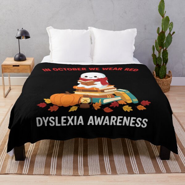 Item preview, In October We Wear Red Dyslexia Awareness Ghost Reader designed and sold by w66aboo.