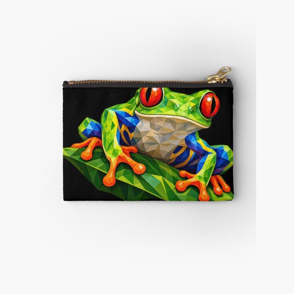 Item preview, Red-Eyed Tree Frog Geometric Wildlife Art designed and sold by redsharkuk.
