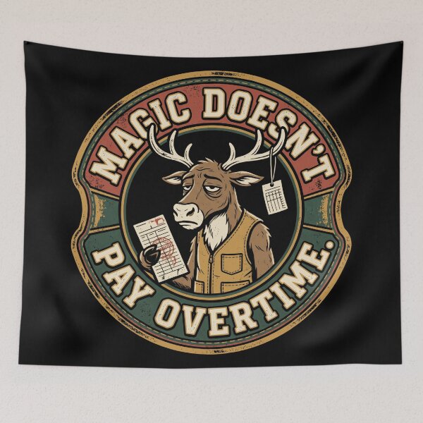 Item preview,  Reindeer Overtime Union – Christmas Workplace Humor designed and sold by Uglyandcute.