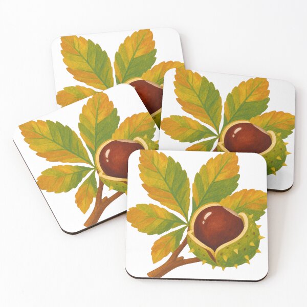 Item preview, Autumn conker on a branch designed and sold by mags_tags.