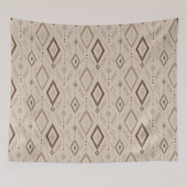 Item preview, Neutral Beige Boho Diamond Geometric Pattern designed and sold by Apex Designs.