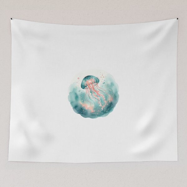 Item preview, Watercolor Jellyfish - Ethereal Ocean & Marine Life Art designed and sold by The Red Lime.