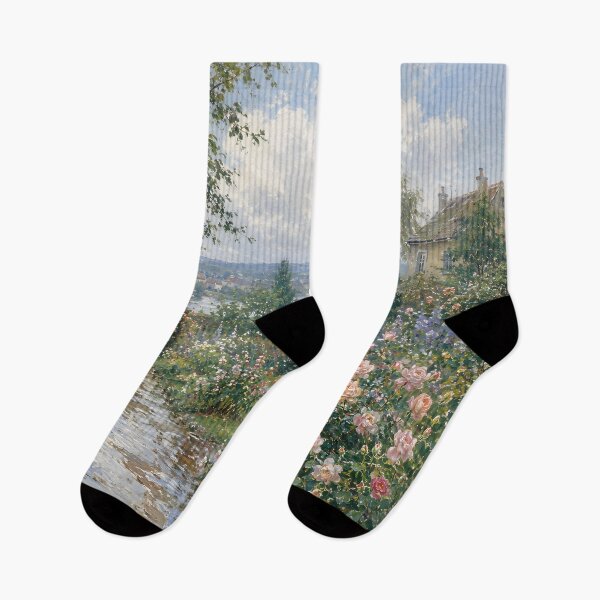 Item preview,  Riverside Rose Garden Impressionist Landscape designed and sold by Amalia Gutyz.