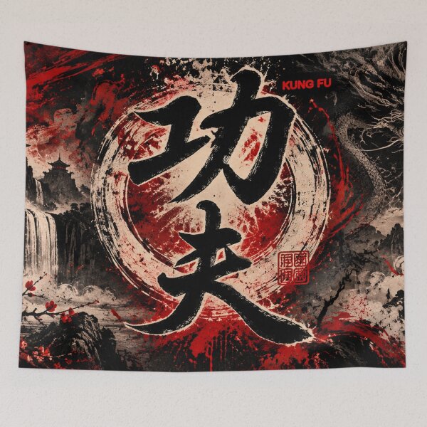 Item preview, Kung Fu 功夫 | Traditional Chinese Martial Arts Dragon & Shaolin Temple Art designed and sold by Fei Long Design Hub.