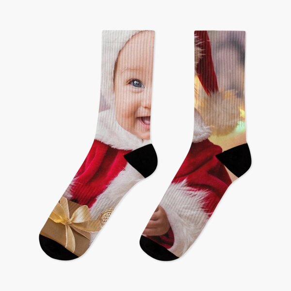 Item preview, Cute Santa Baby Christmas - Adorable Baby Santa with Gold Gift designed and sold by Deepsleepstudio.