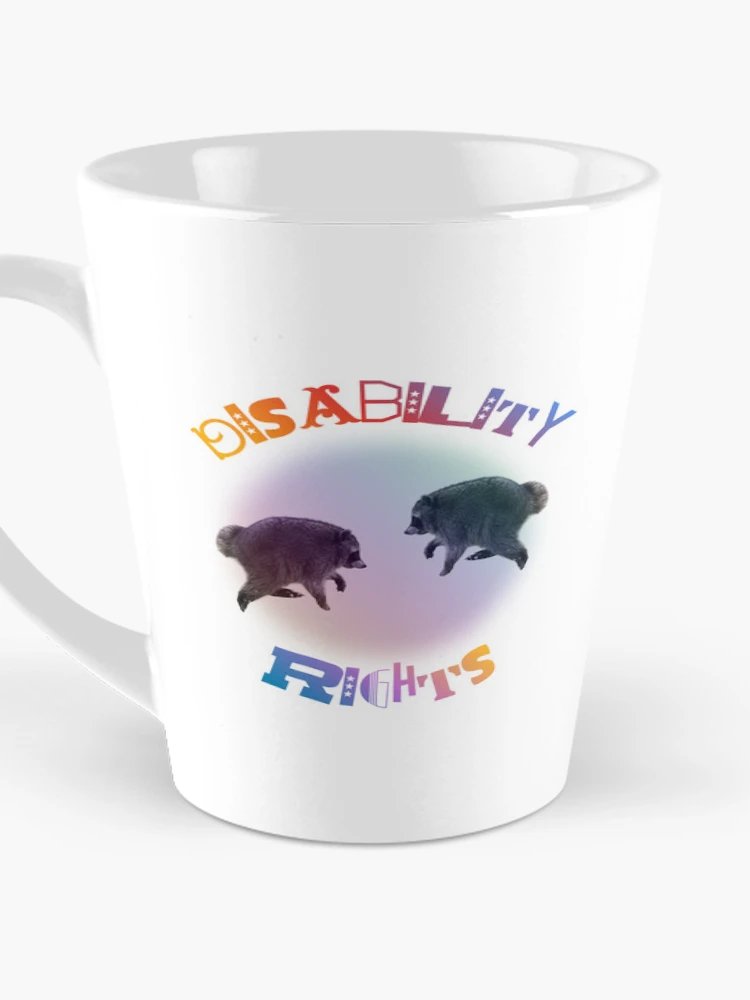 Thumbnail 3 of 4, Coffee Mug, Disability Rights Twin Jimothy Raccoon designed and sold by tissueissues.