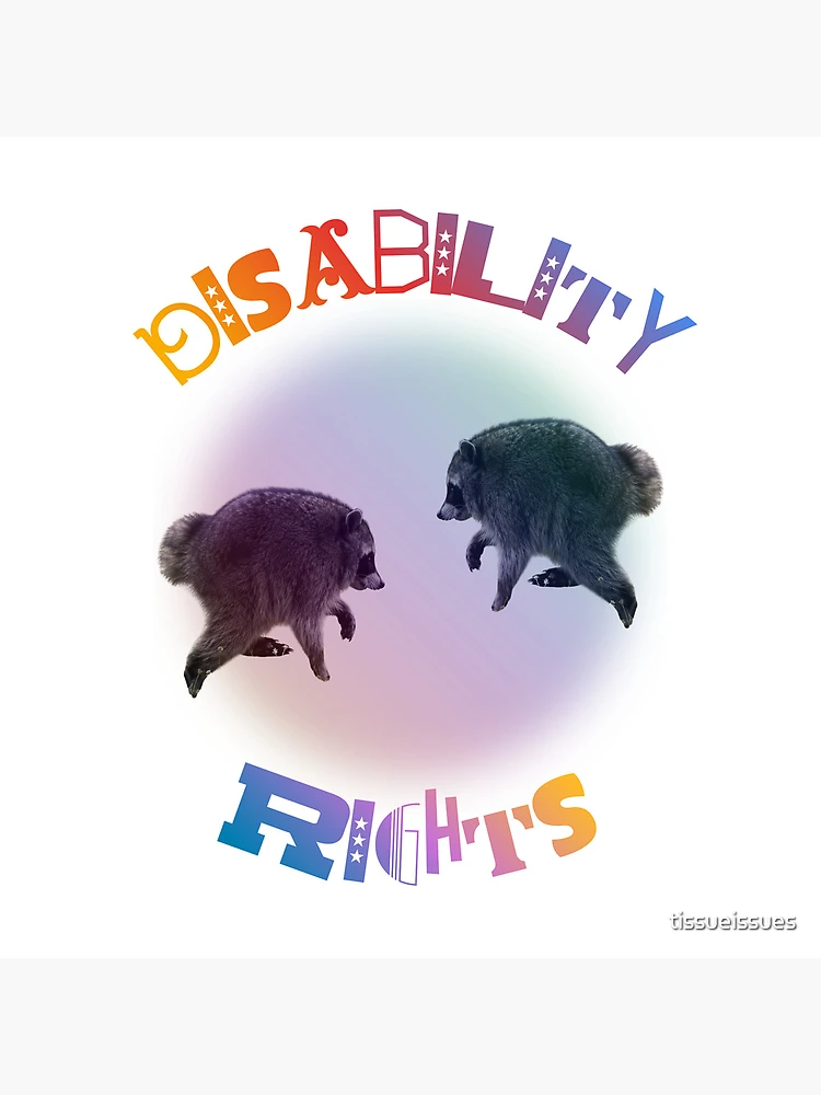 Thumbnail 4 of 4, Clock, Disability Rights Twin Jimothy Raccoon designed and sold by tissueissues.