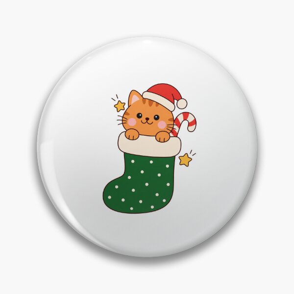 Item preview, Christmas Stocking Cat – Cute Minimalist Holiday Kitten designed and sold by Assad Anas.