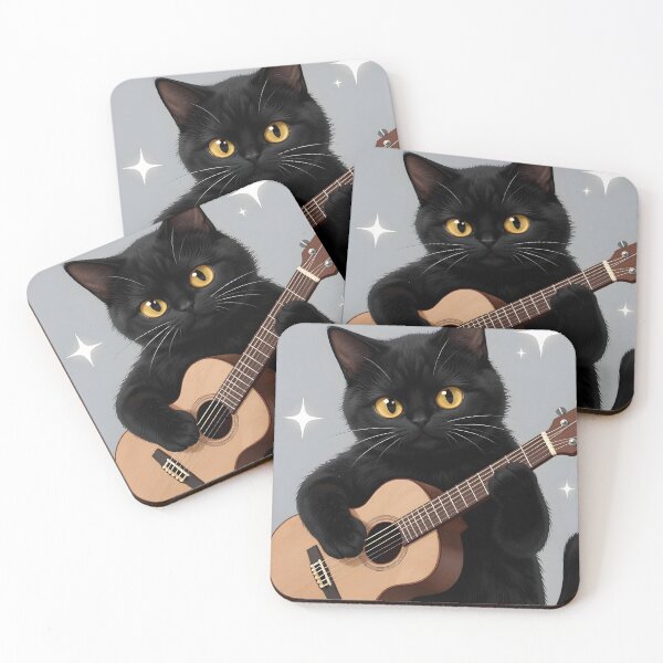 Item preview, Sparkly Black Musical Cat designed and sold by Melody-Merch.