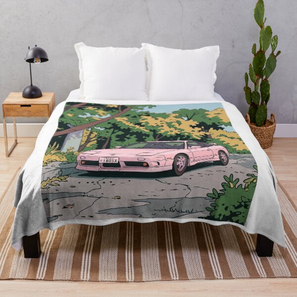 Item preview, Nissan 180SX Pink Retro Anime Aesthetic Drift JDM Car Art designed and sold by Motorline44.