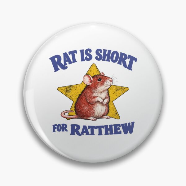 Item preview, Rat is Short For Ratthew Funny Cute Rat designed and sold by PatternFariss.