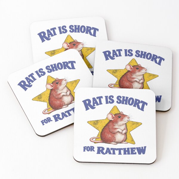 Item preview, Rat is Short For Ratthew Funny Cute Rat designed and sold by PatternFariss.