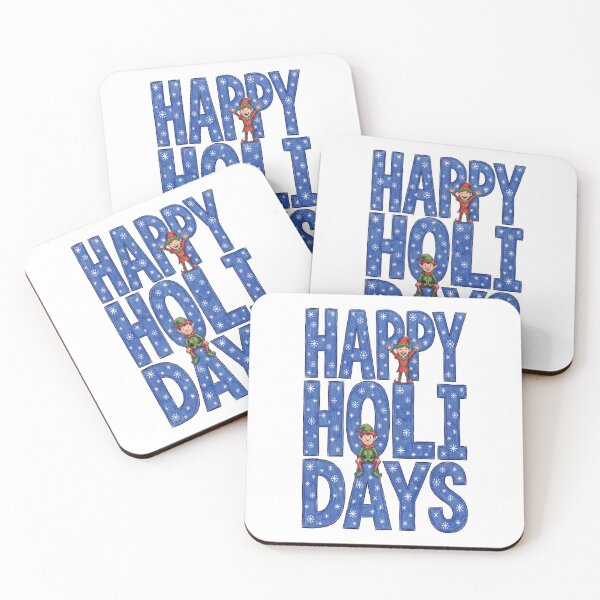 Item preview, Happy Holidays Hand-Drawn - Blue designed and sold by VFXguy.