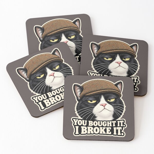 Item preview, You Bought It I Broke It - Domestic Cat Chaos/Funny Tuxedo Cat Design  designed and sold by Halejo68.