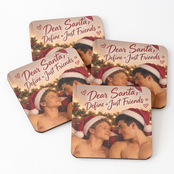 Item preview, Hudson Williams and Connor Storrie from Heated Rivalry: Dear Santa, define just friends - Fan art designed and sold by PopCultureAndStuff.