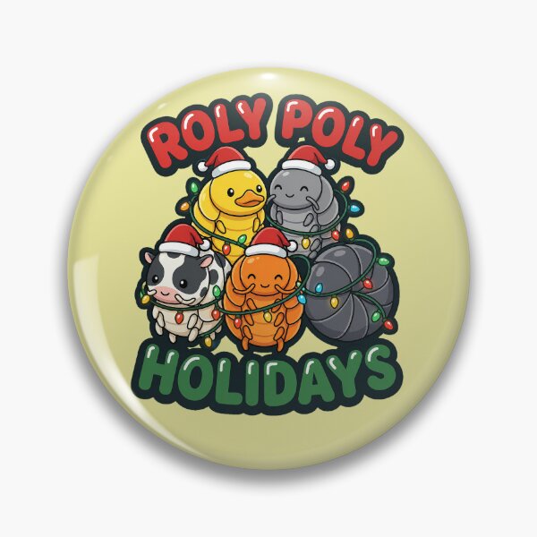 Item preview, Roly Poly Holidays Cute Isopods in Christmas Lights designed and sold by MIRAJIL.