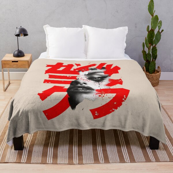 Item preview, Japanese Katakana Punk Woman Portrait Graphic Art designed and sold by peterdesigns.