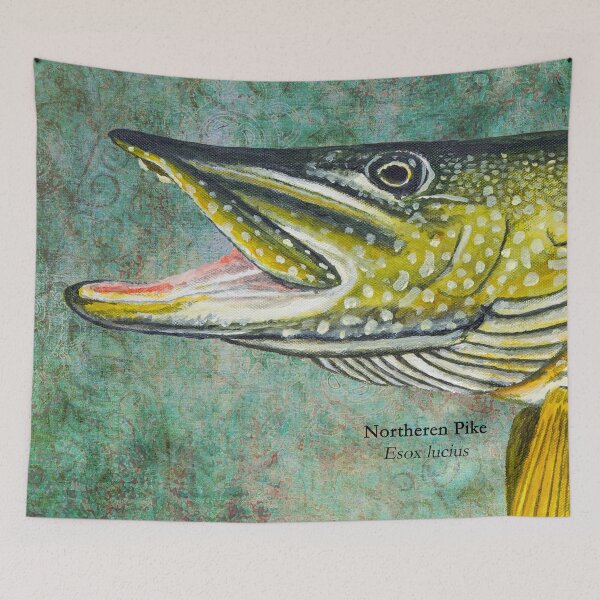 Item preview, Northern Pike Head Acrylic Painting designed and sold by Stephen Emms.