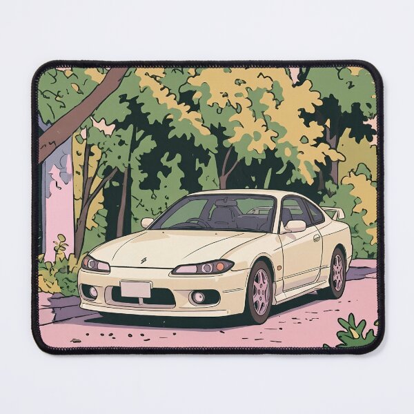 Item preview, Nissan Silvia S15 Retro Anime Aesthetic Drift JDM Coupe Art designed and sold by Motorline44.
