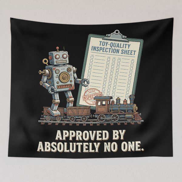 Item preview, Toy Factory Quality Control – Vintage Christmas Engineering Humor designed and sold by Uglyandcute.