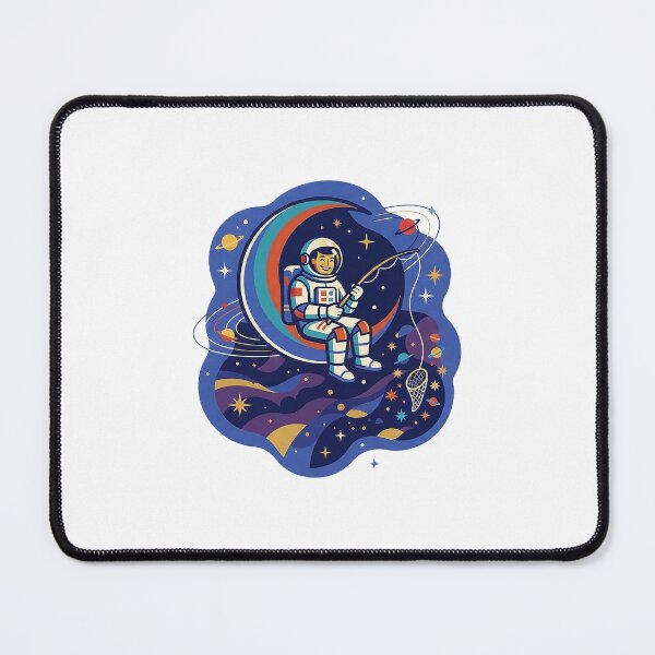 Item preview, Astronaut Fishing In Space - Surreal Sci-Fi Art designed and sold by The Red Lime.
