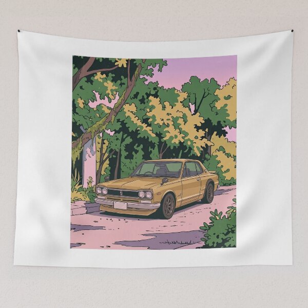 Item preview, Nissan Skyline C10 Hakosuka Retro Anime Aesthetic Classic JDM Art designed and sold by Motorline44.
