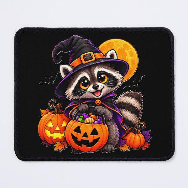 Item preview, Cute Halloween Raccoon with a Halloween Candy Bucket designed and sold by COOL CAP.
