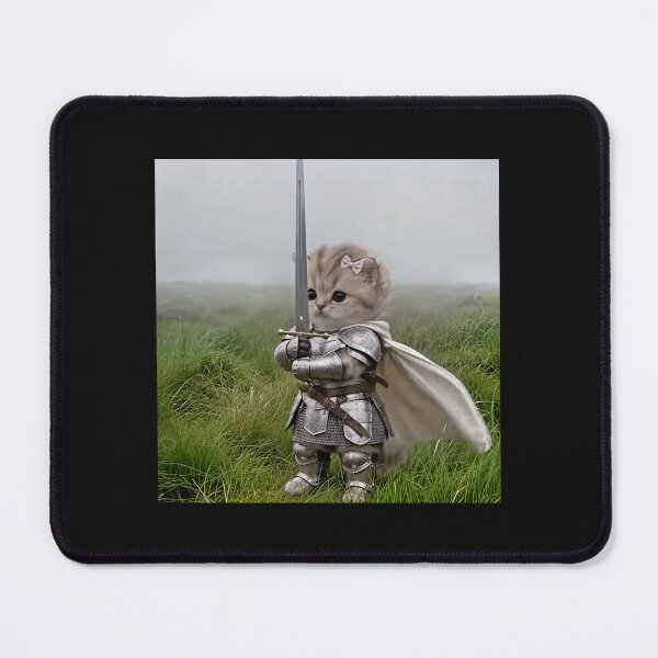 Item preview, Cute Fantasy Warrior Kitten Knight in Armor   designed and sold by Designart68.
