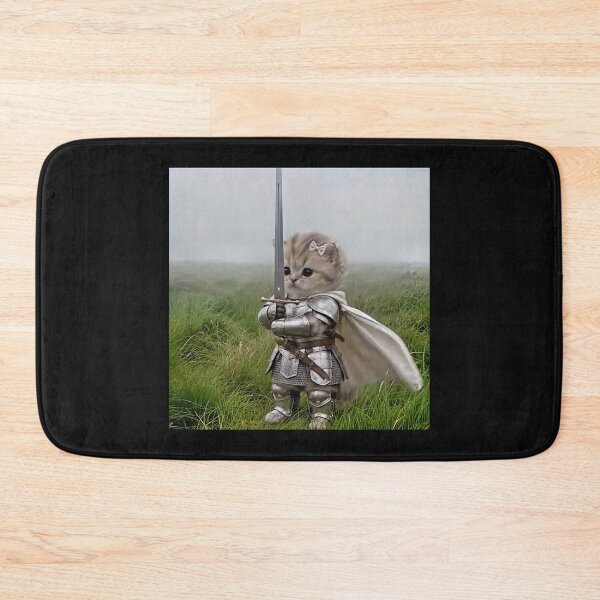 Item preview, Cute Fantasy Warrior Kitten Knight in Armor   designed and sold by Designart68.