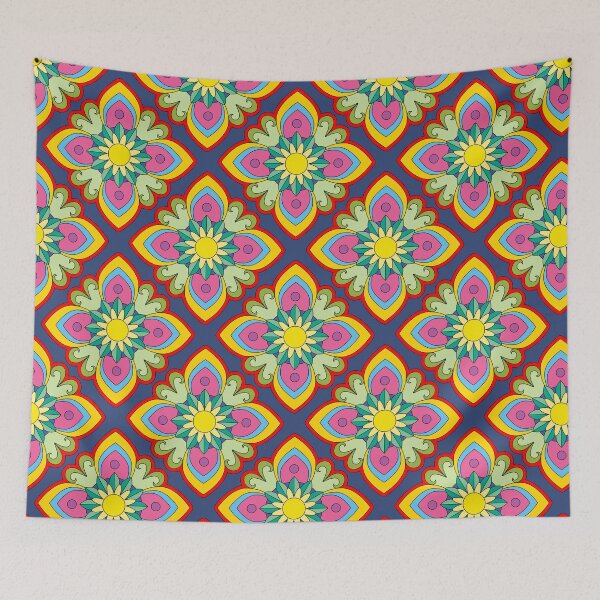Item preview, Original flower tile seamless pattern designed and sold by ChimaHome.