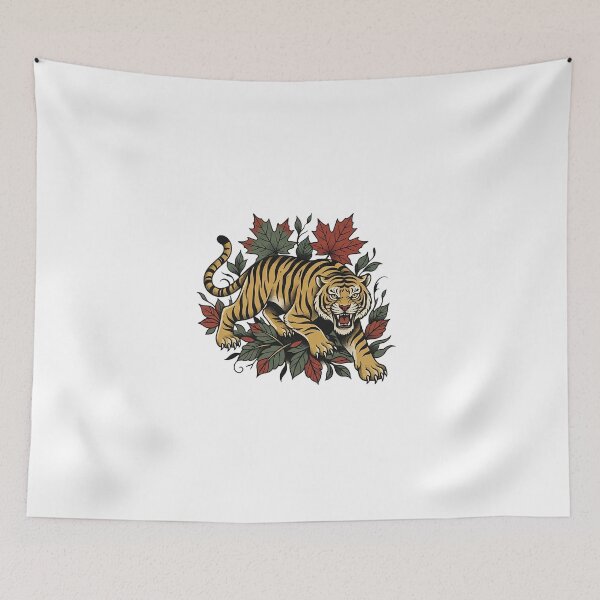 Item preview, Traditional Tiger Tattoo - Vintage Japanese Style Art designed and sold by The Red Lime.